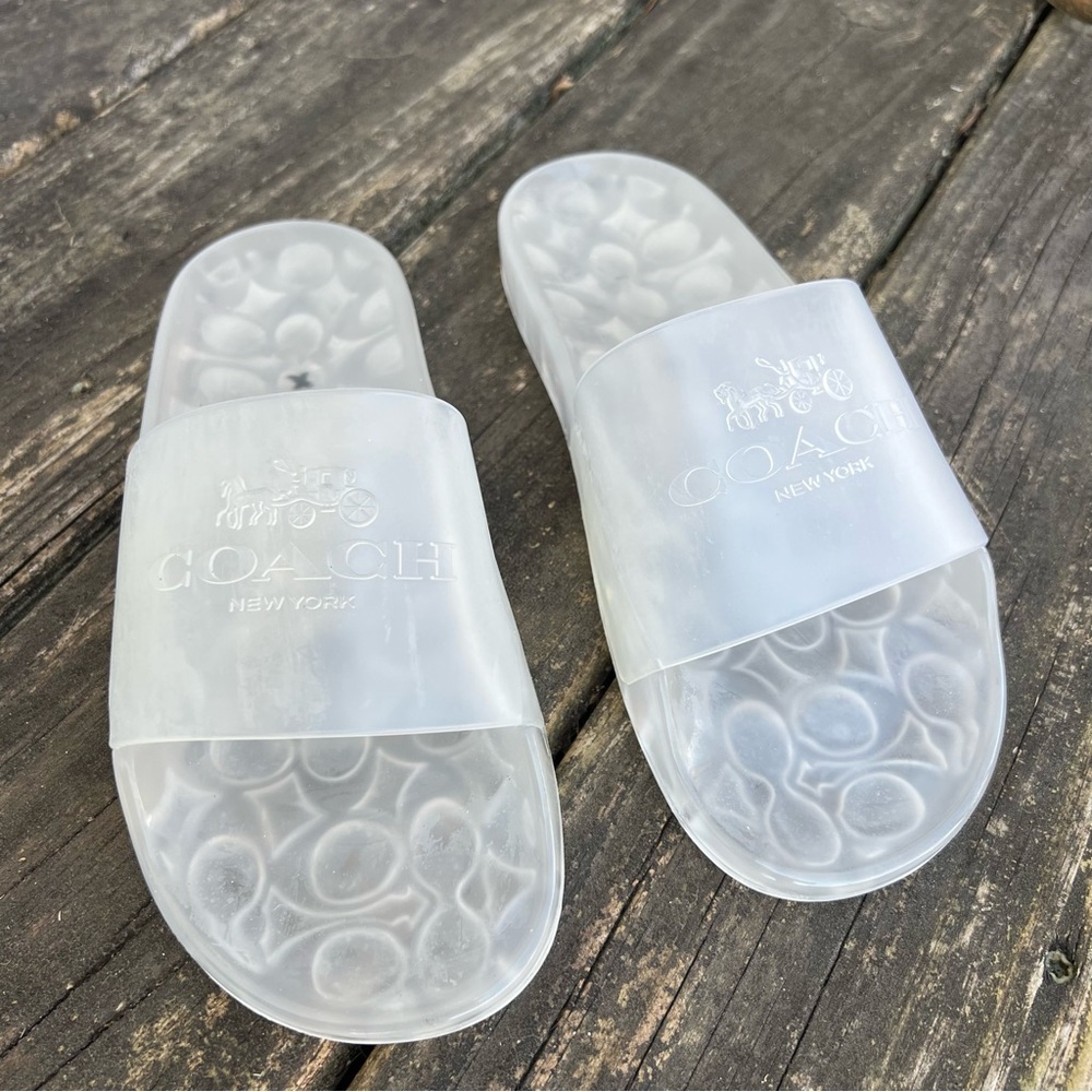 Coach Ulyssa Clear Jelly Slides Sandals